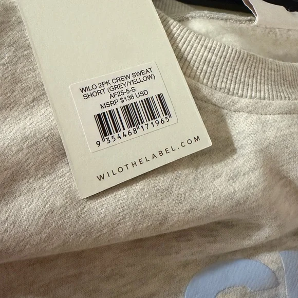 Willo Women's Yellow Bike Shorts And Crew Sweat Set - Picture 5 of 6